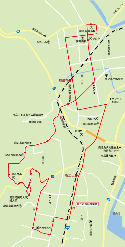 国際大学・慈眼寺・錦江台方面